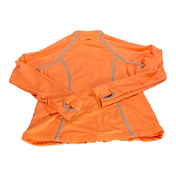 FILA Jacket Womens XL Orange Performance Full Thumb Hole Full Zip Activewear - Picture 2 of 16